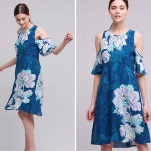 Maeve x Anthropologie Elia Floral Cold Shoulder Dress